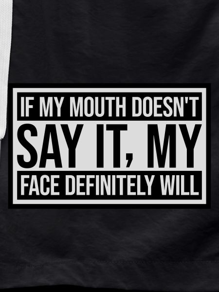 my face definitely will