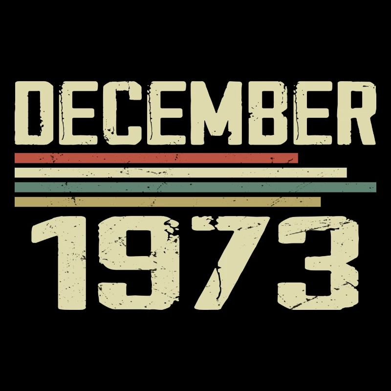 Décembre 1973 Vintage Vintage Rétro Anniversaire