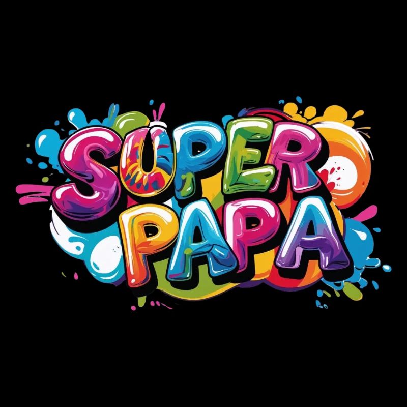 Cool superdad shirt in graffiti style for fathers