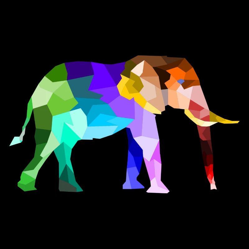 Colorful rainbow elephant gift animals