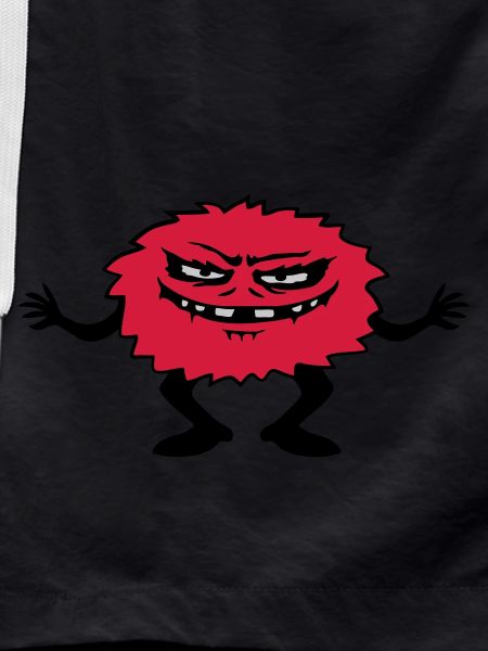 Dangerous hairy comic monster