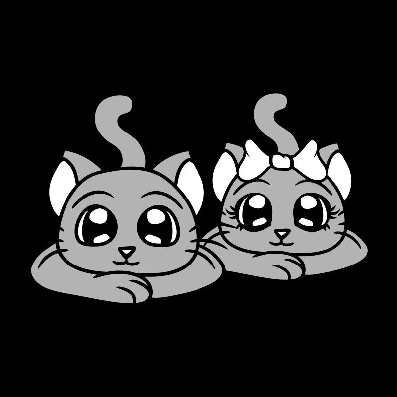 Two Cats Couple 2 Romantic Couple in Love