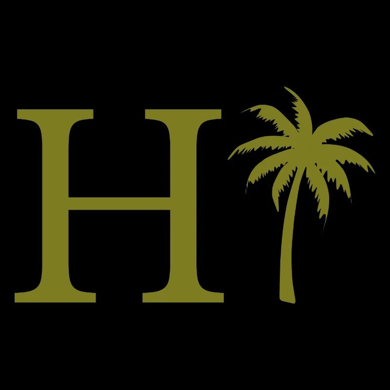 Letter h green Palm