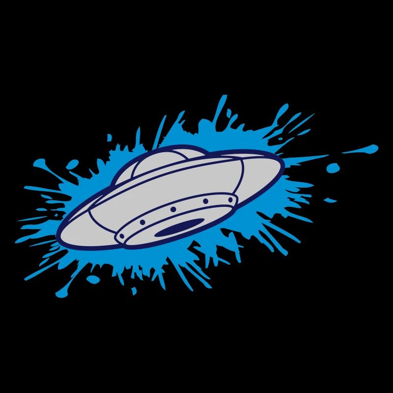 Farbklecks UFO flying saucer