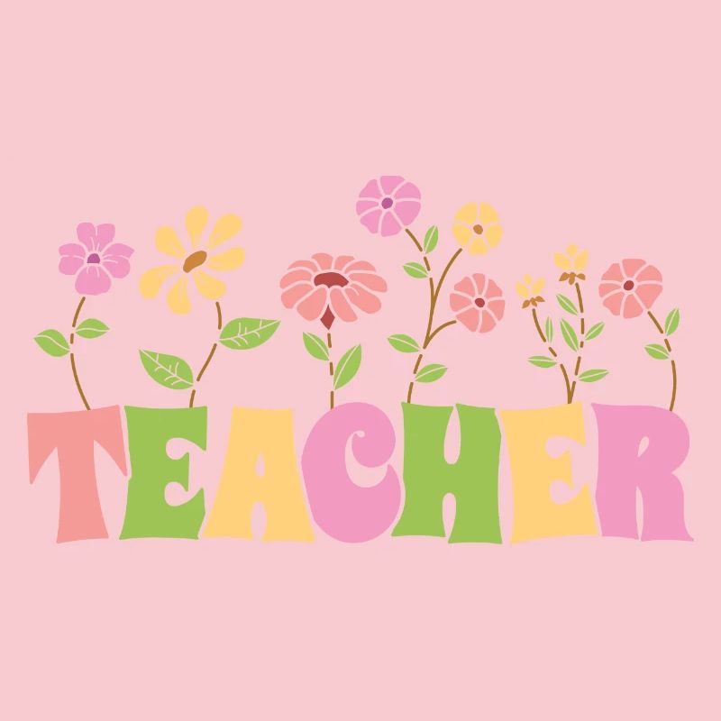 Fleurs colorées Cadeau d’enseignant pour la journée de l’enseignant