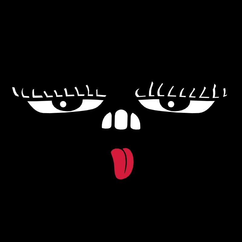 langue sortir la bouche 2 sourcils yeux