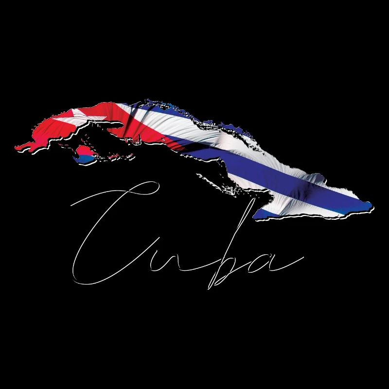 Cuba flag in the Cuba map EN