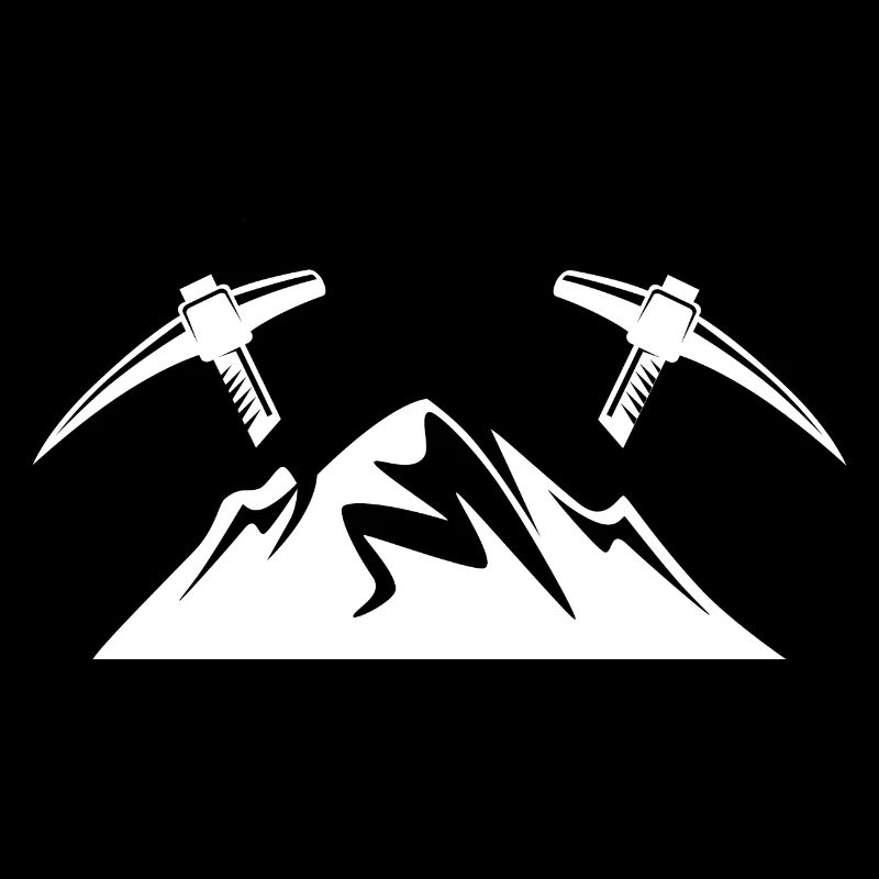 Berge mit Spitzhacke Bergsteiger Bergarbeiter