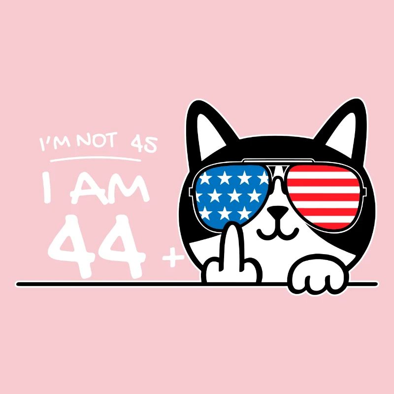 Ich bin nicht 45, ich bin 44 plus 1 Mittelfinger Katzenflipp