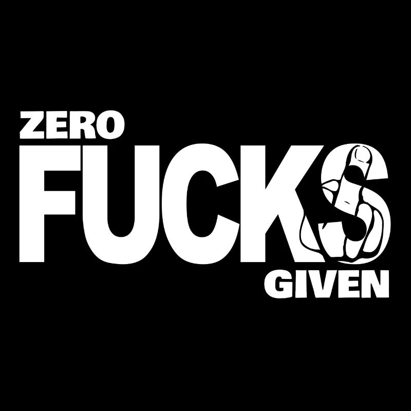 Zéro Fucks Compte tenu blanc
