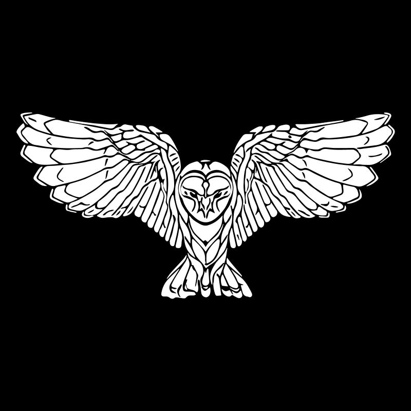 Elegante fliegende Eule