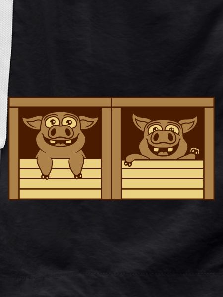 2 Comic Stable Pigs