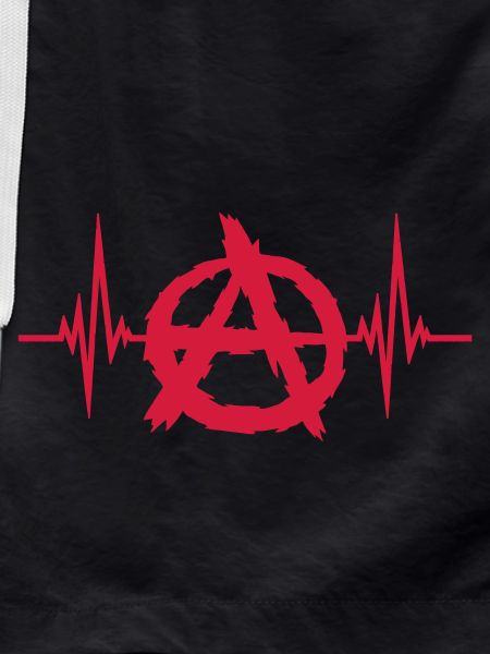 Heartbeat anarchy symbol logo