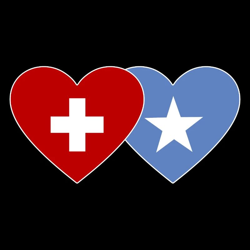 Schweiz Somalia Flagge Herz