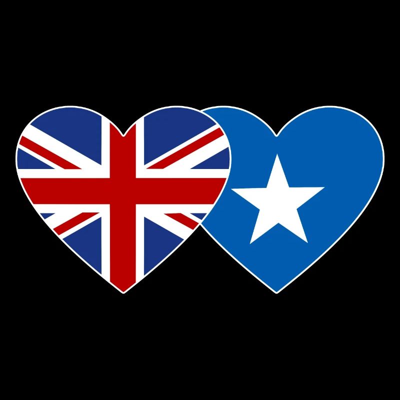 England Somalia Flagge Herz