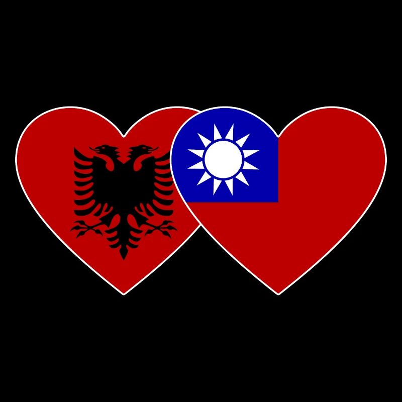 AlbanieCœur de drapeau de Taiwan