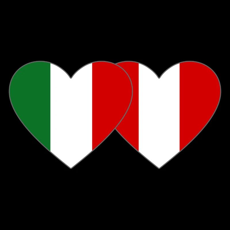 Italie Pérou Drapeau du Cœur