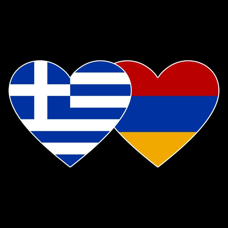 Greece Armenia flag heart