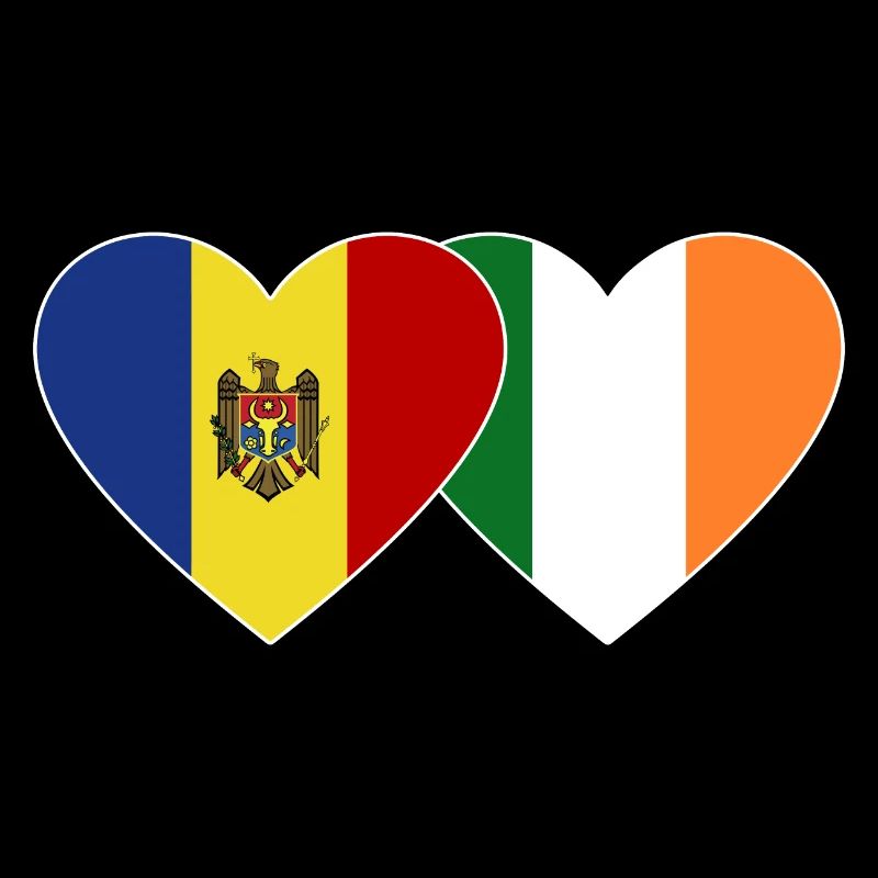 Andorre, Irlande, Drapeau Coeur