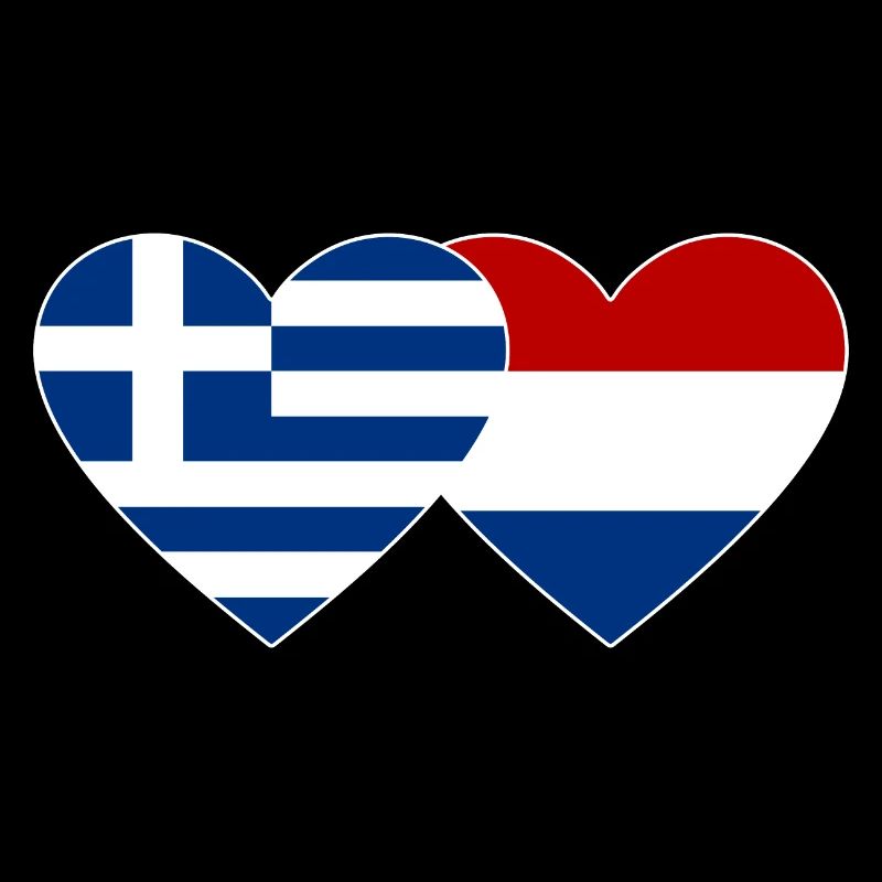 Grèce Hollande Flag Heart