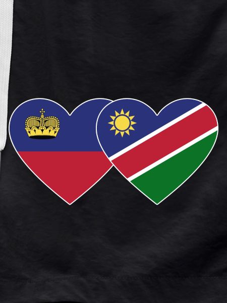 Liechtenstein Namibia Flag Heart