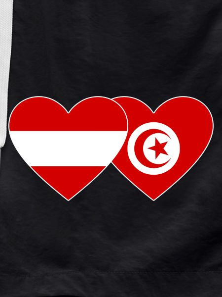 Austria Tunisia Flag Heart