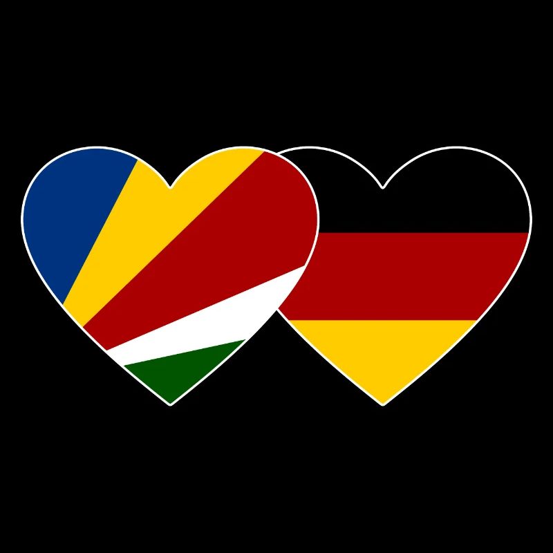 Seychelles Germany Flag Heart