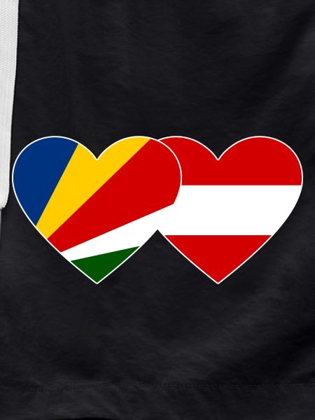 Seychelles Austria Flag Heart