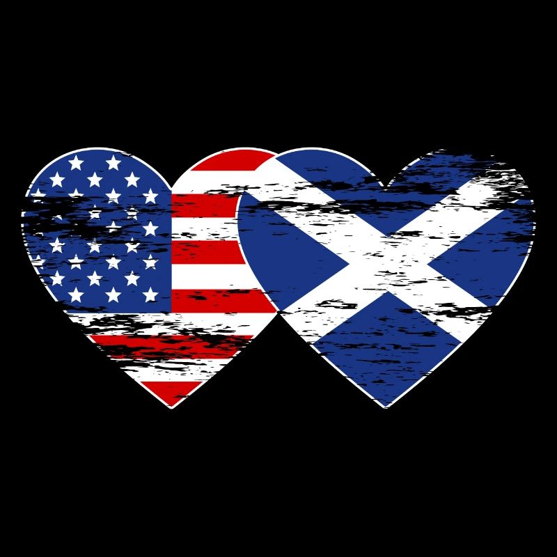 Cœur de drapeau des États-Unis d’Écosse utilisé