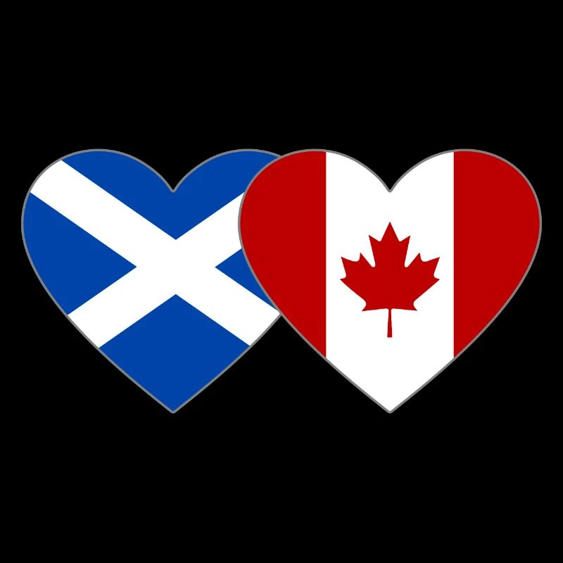 Coeur de drapeau de l’Écosse et du Canada