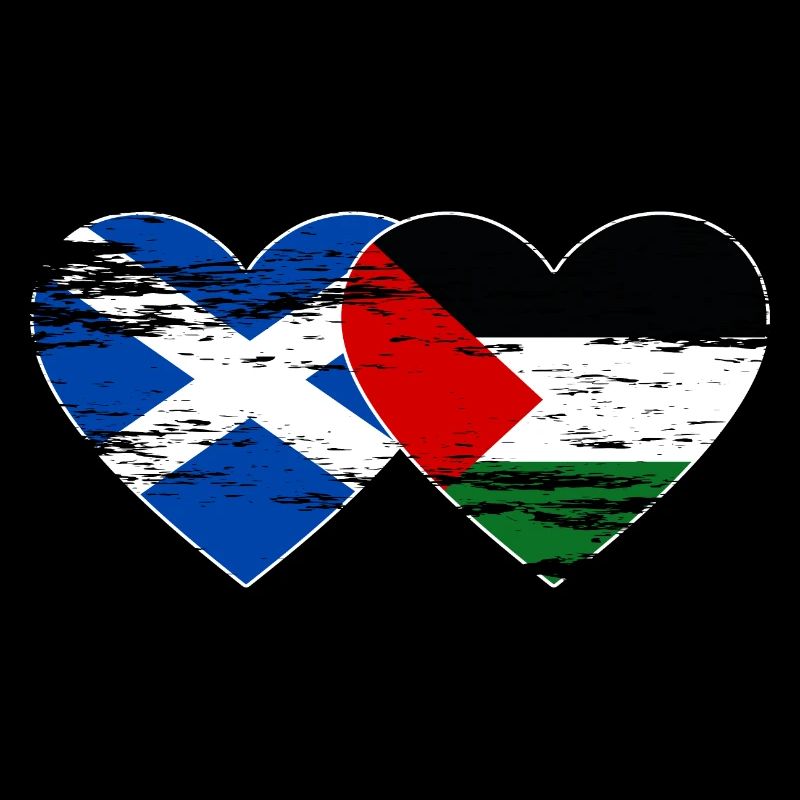 Ecosse Palestine drapeau coeur utilisé