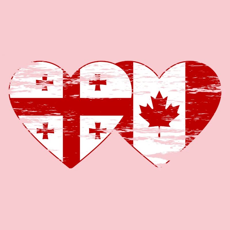 Coeur de drapeau de Géorgie Canada utilisé