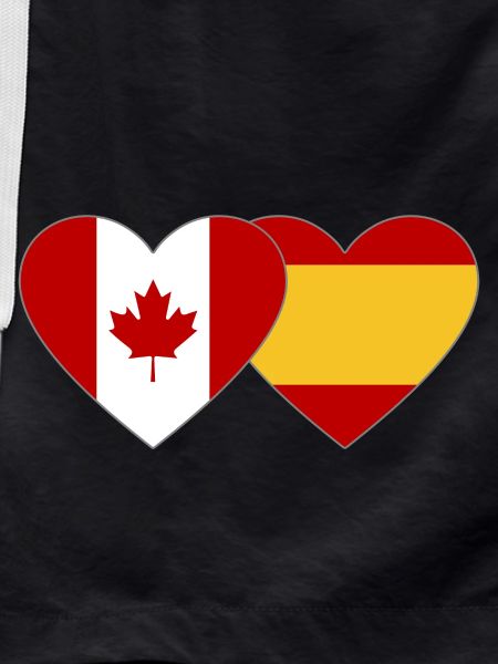 Canada Spain Flag Heart