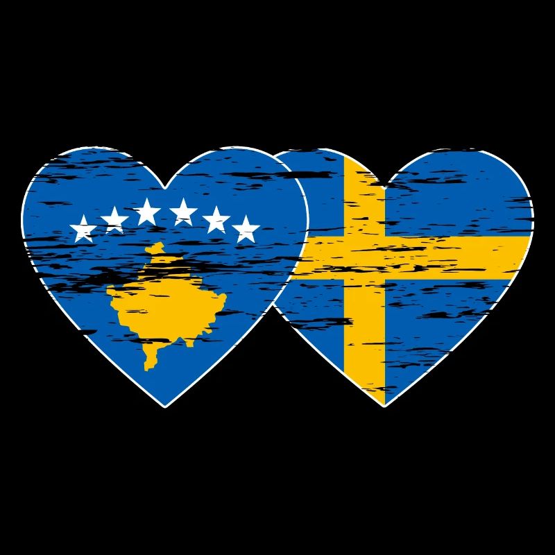 Kosovo Suède Drapeau utilisé