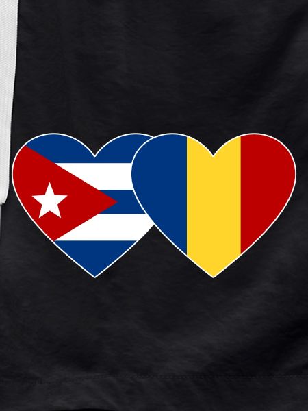 Cuba Romania Flag Heart