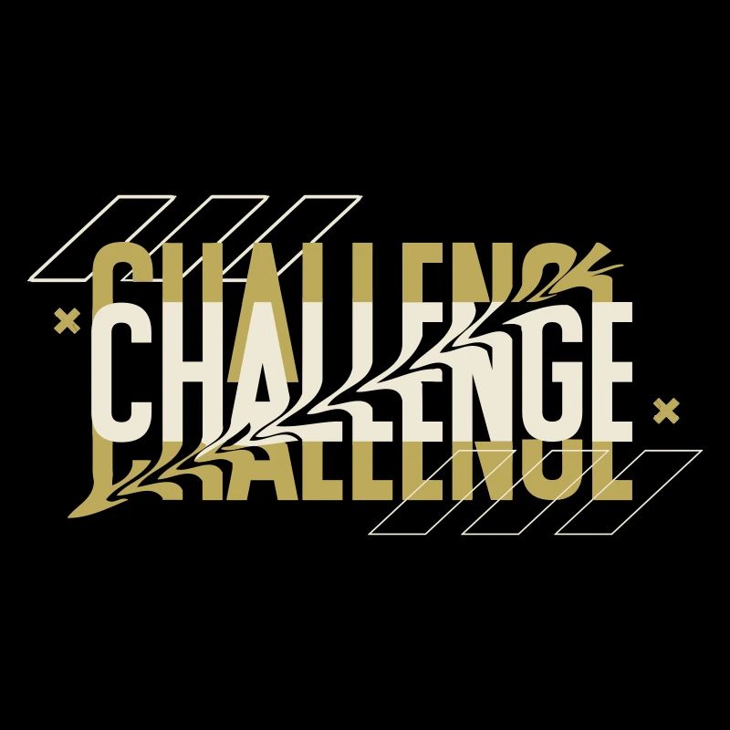 Black Typography Challenge Hoodie