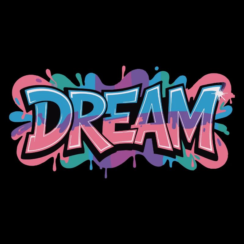 DREAM Graffiti Design voller Farbe und Motivation