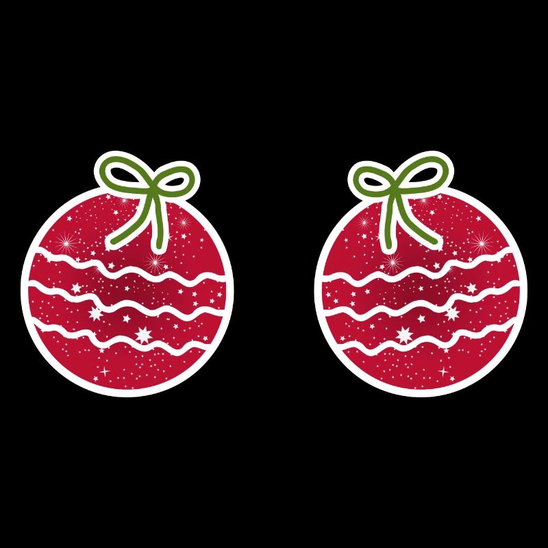Boules de Noël rouge avec boucle
