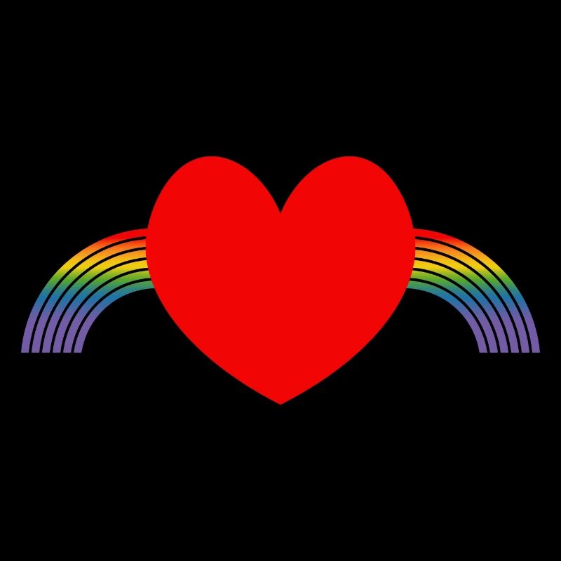 Rainbow pride heart
