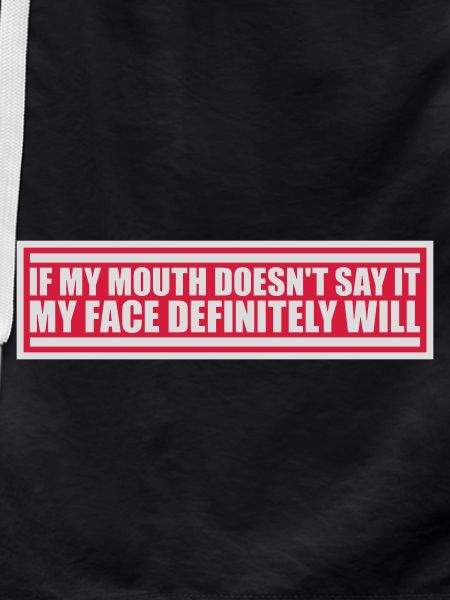 my face definitely will