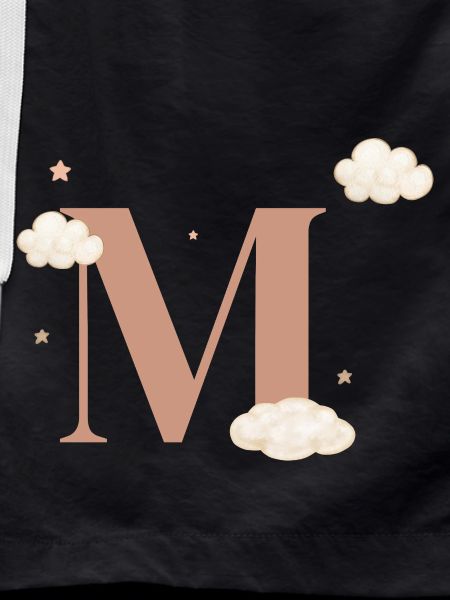 Letter m clouds stars