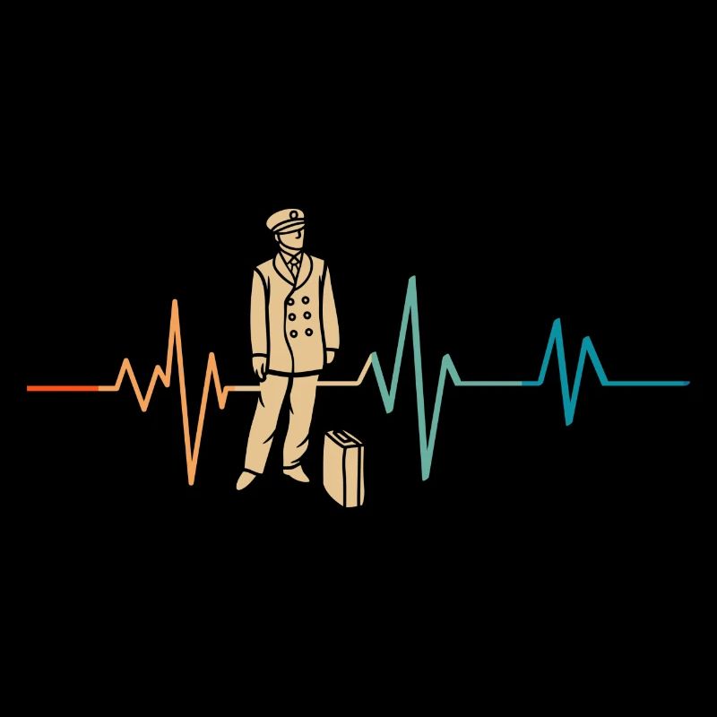 Heartbeat Retro Train Driver