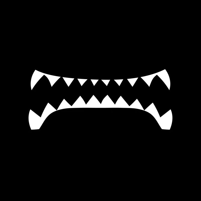 sharp teeth big mouth eat dangerous bo