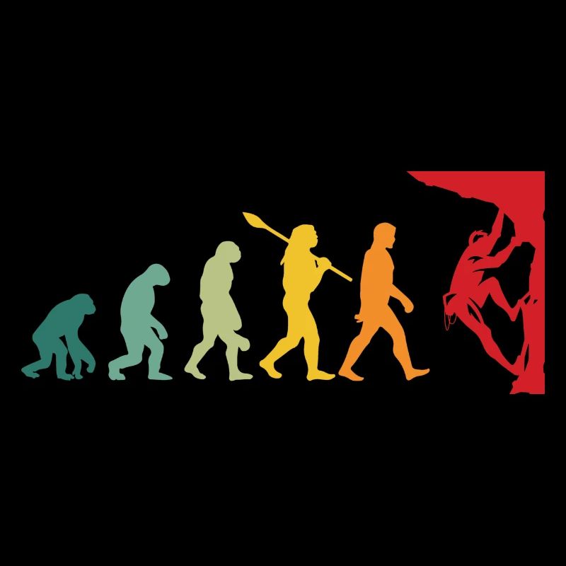 Kletterer Evolutionen Mensch Affe Mann Climber