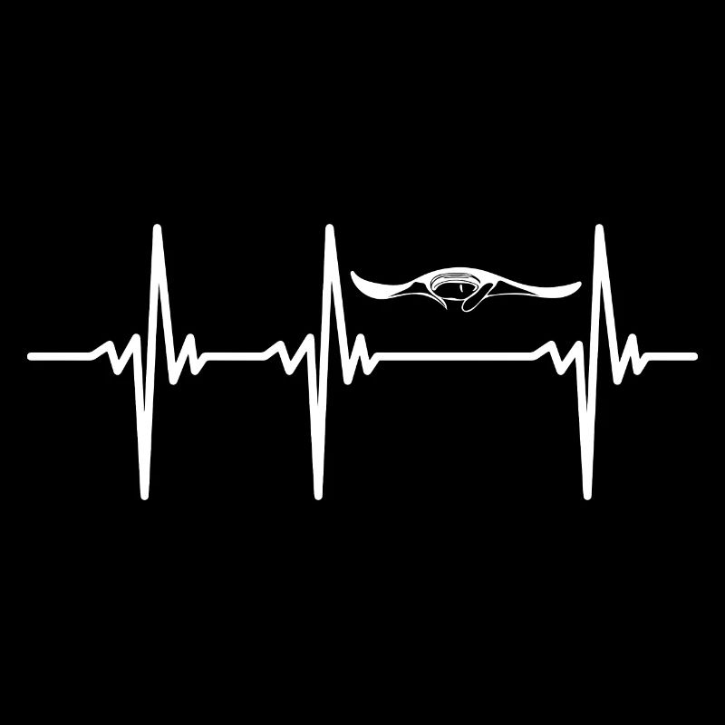 Heartbeat for flying rays - Elegant manta rays