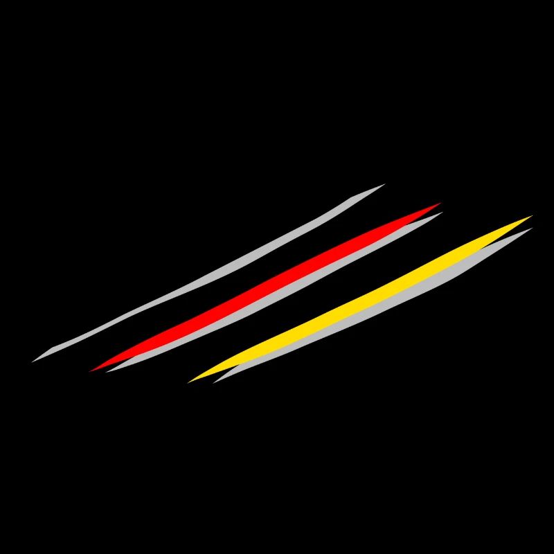 Germany flag in scratch shape