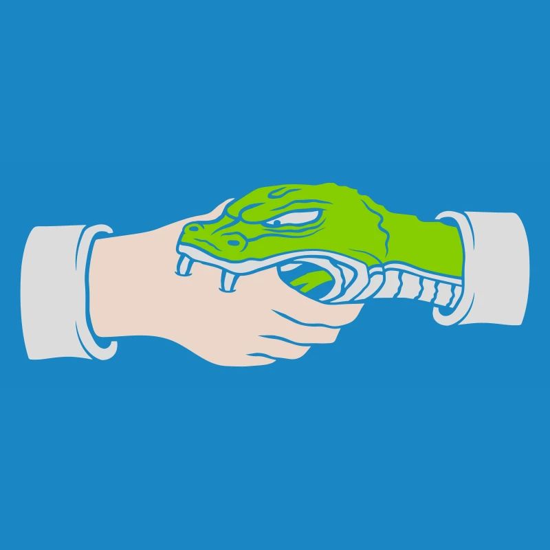Greeting Handshake Snake Bites