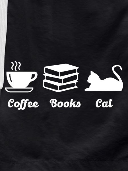 Coffee books cat