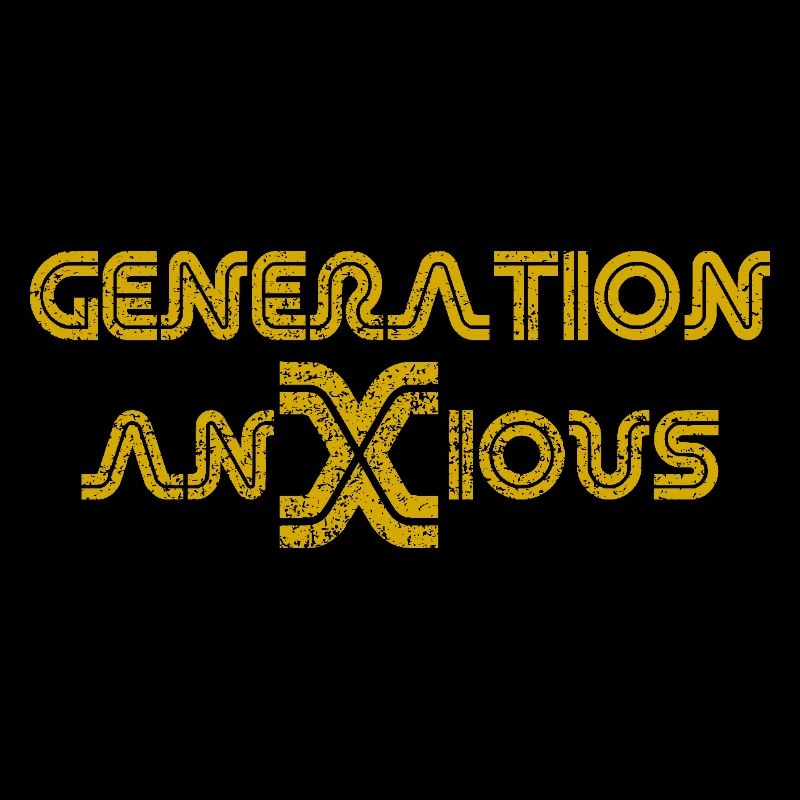 Lustige Generation Ängstlich Sarkasmus Humor Textdesign