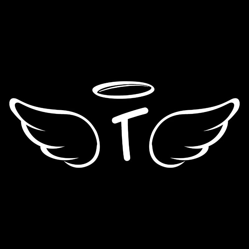 Lettre t ailes d’ange